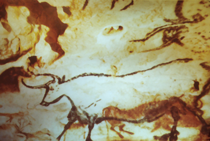 Hall of Bulls Cave Painting Lascaux France